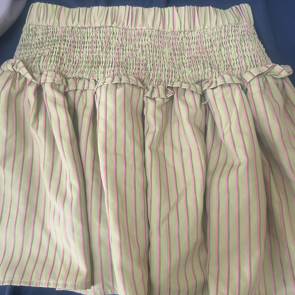 Striped Green and Pink Women's Skirt